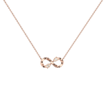 0.29CTW Lab Diamond Infinity Necklace In 14K Solid Gold/Platinum - 