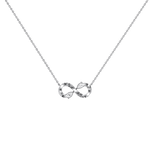 0.29CTW Lab Diamond Infinity Necklace In 14K Solid Gold/Platinum - 