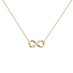0.29CTW Lab Diamond Infinity Necklace In 14K Solid Gold/Platinum - 