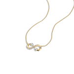 0.29CTW Lab Diamond Infinity Necklace In 14K Solid Gold/Platinum - 