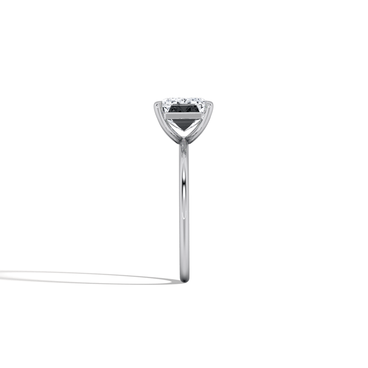 Minimalist Radiant Cut 3CT Lab Diamond Engagement Ring - Rings