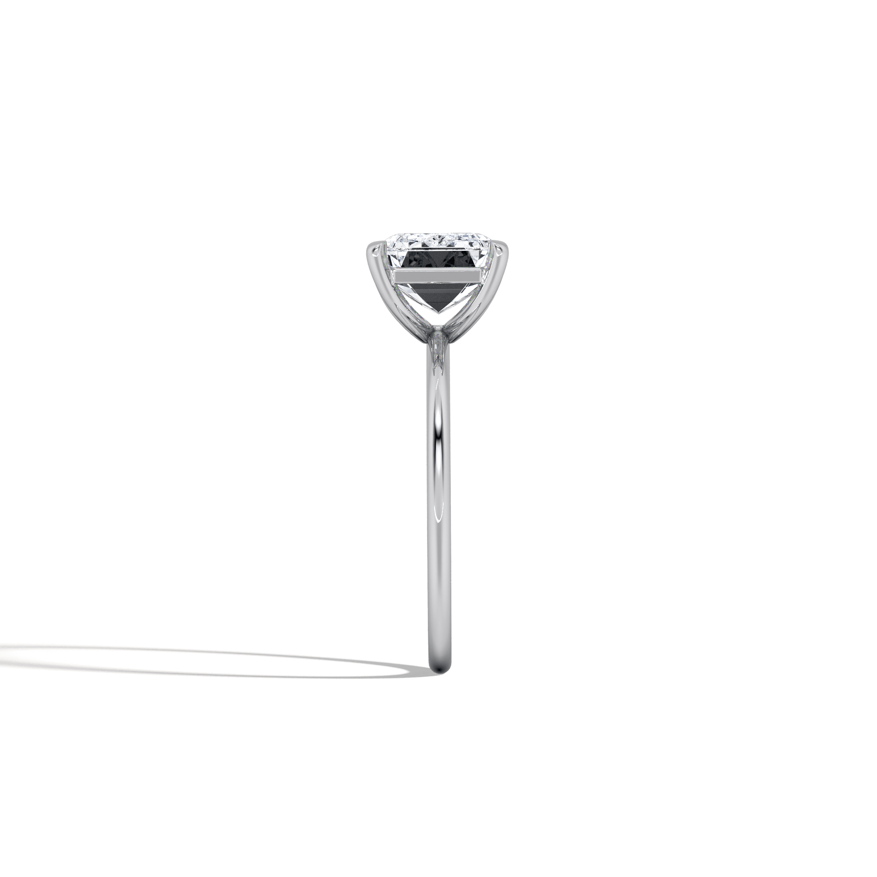 Minimalist Radiant Cut 3CT Lab Diamond Engagement Ring - Rings