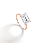 Minimalist Radiant Cut 3CT Lab Diamond Engagement Ring - Rings