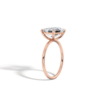 Minimalist Radiant Cut 3CT Lab Diamond Engagement Ring - Rings