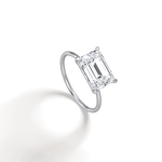 Minimalist Radiant Cut 3CT Lab Diamond Engagement Ring - Rings