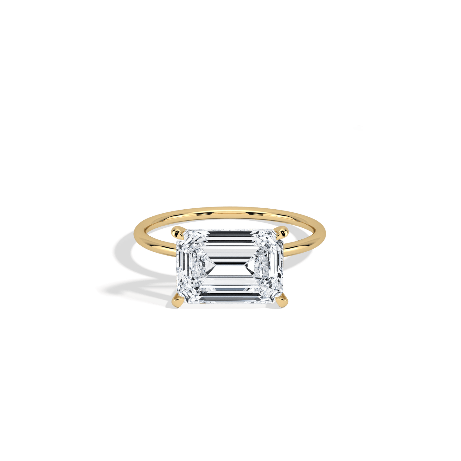 Minimalist Radiant Cut 3CT Lab Diamond Engagement Ring - Rings