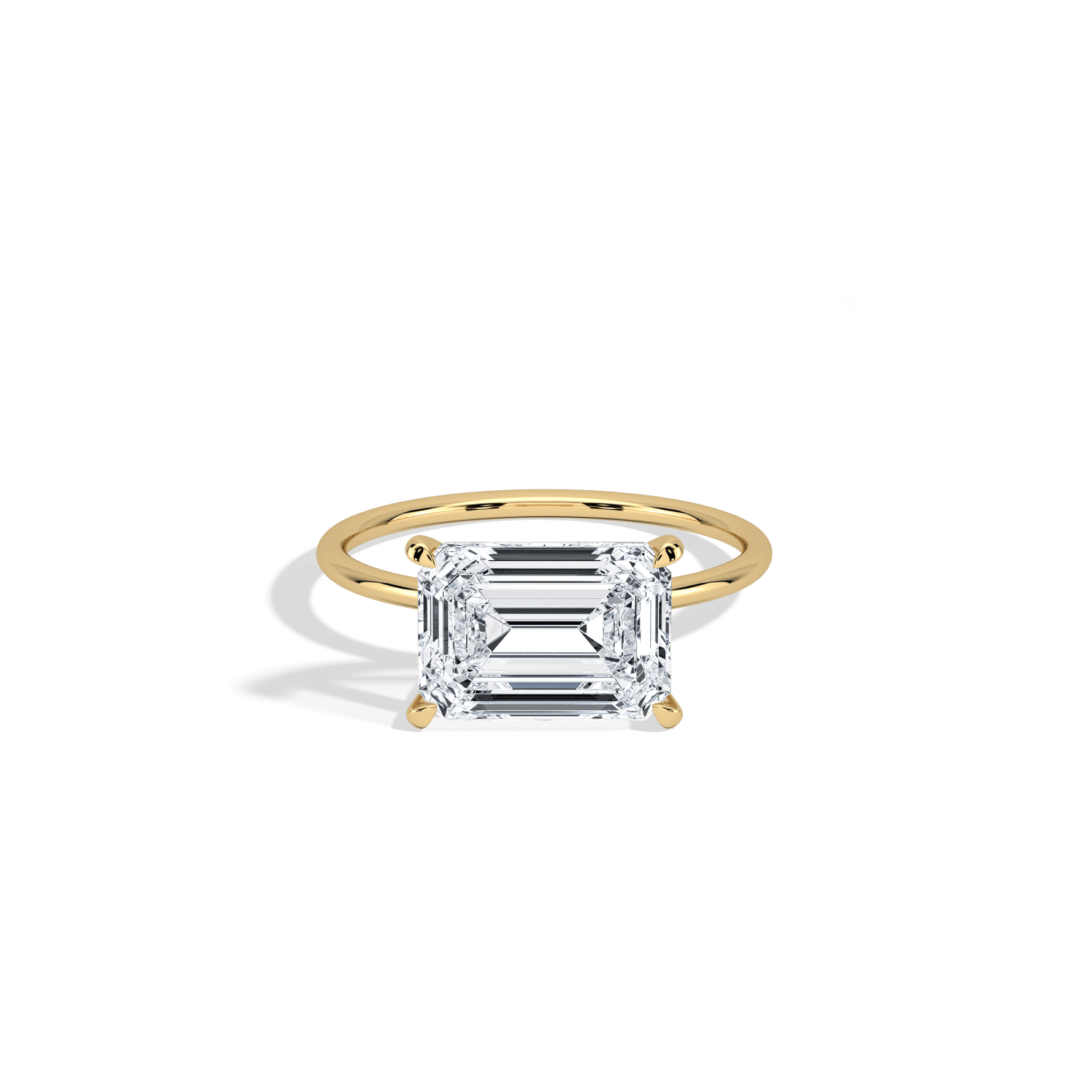 Minimalist Radiant Cut 3CT Lab Diamond Engagement Ring - Rings