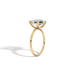 Minimalist Radiant Cut 3CT Lab Diamond Engagement Ring - Rings