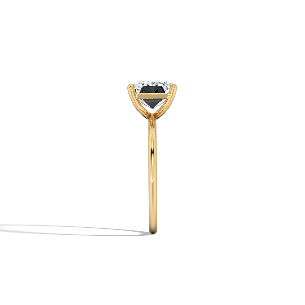 Minimalist Radiant Cut 3CT Lab Diamond Engagement Ring - Rings