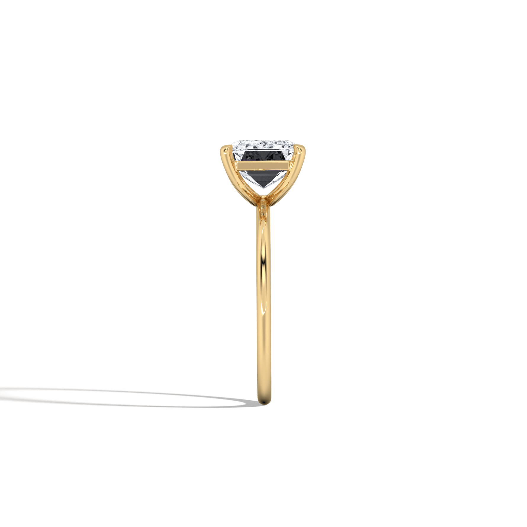 Minimalist Radiant Cut 3CT Lab Diamond Engagement Ring - Rings