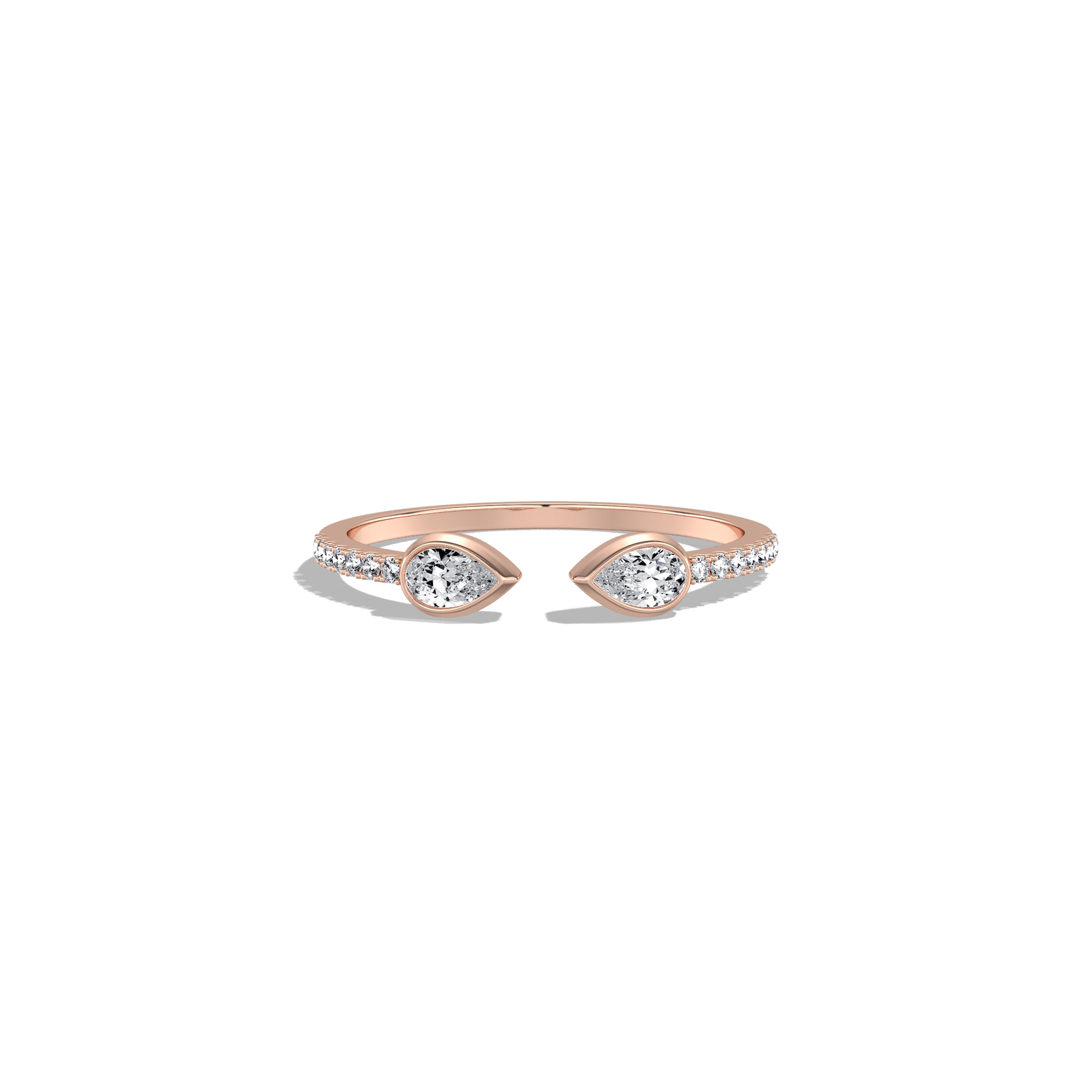 0.29CTW Lab Diamond Open Wedding Ring - 