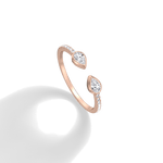 0.29CTW Lab Diamond Open Wedding Ring - 