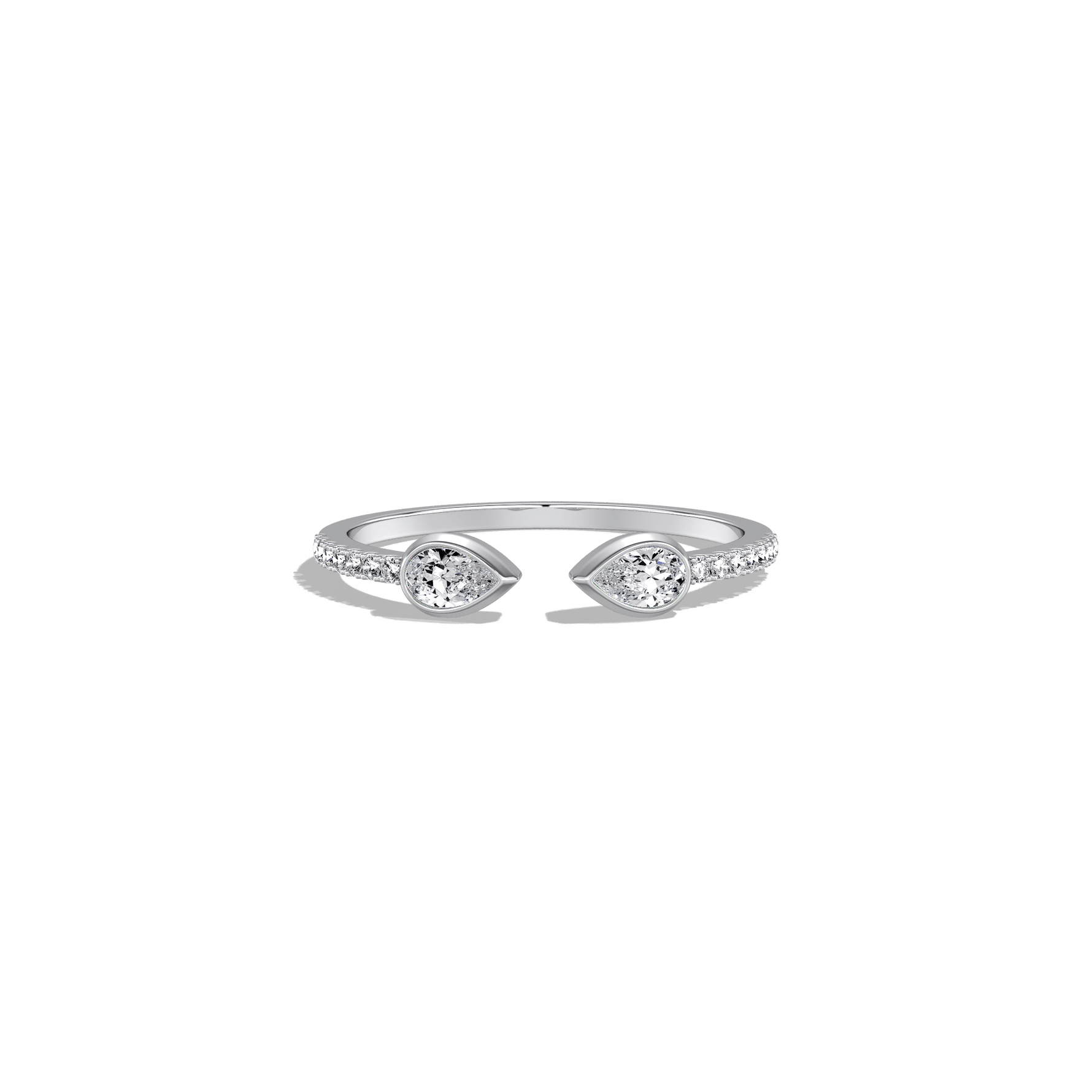 0.29CTW Lab Diamond Open Wedding Ring - 