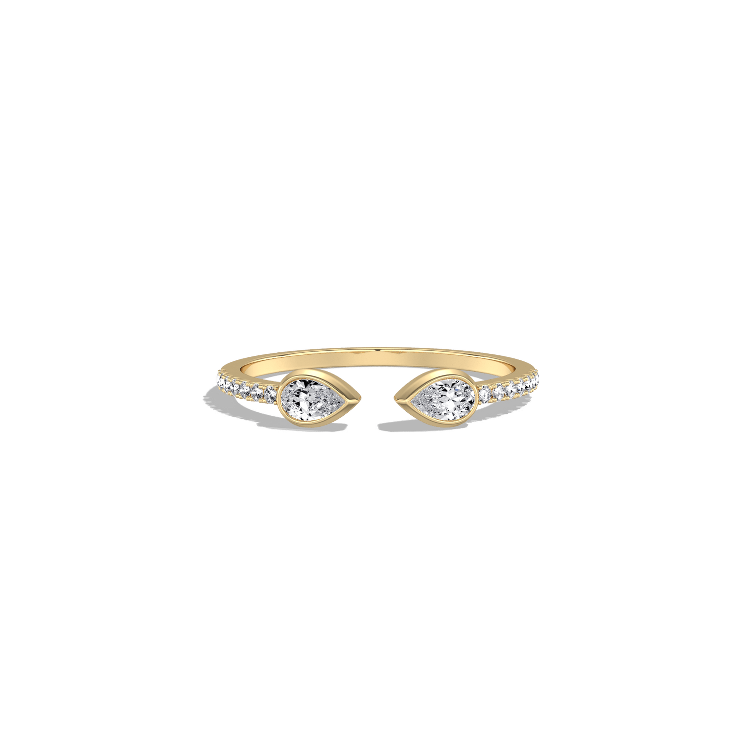 0.29CTW Lab Diamond Open Wedding Ring - 
