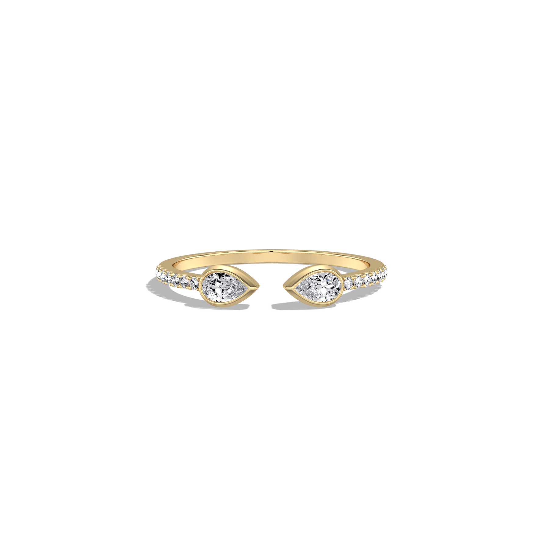 0.29CTW Lab Diamond Open Wedding Ring - 