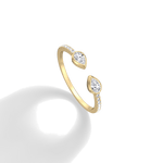 0.29CTW Lab Diamond Open Wedding Ring - 
