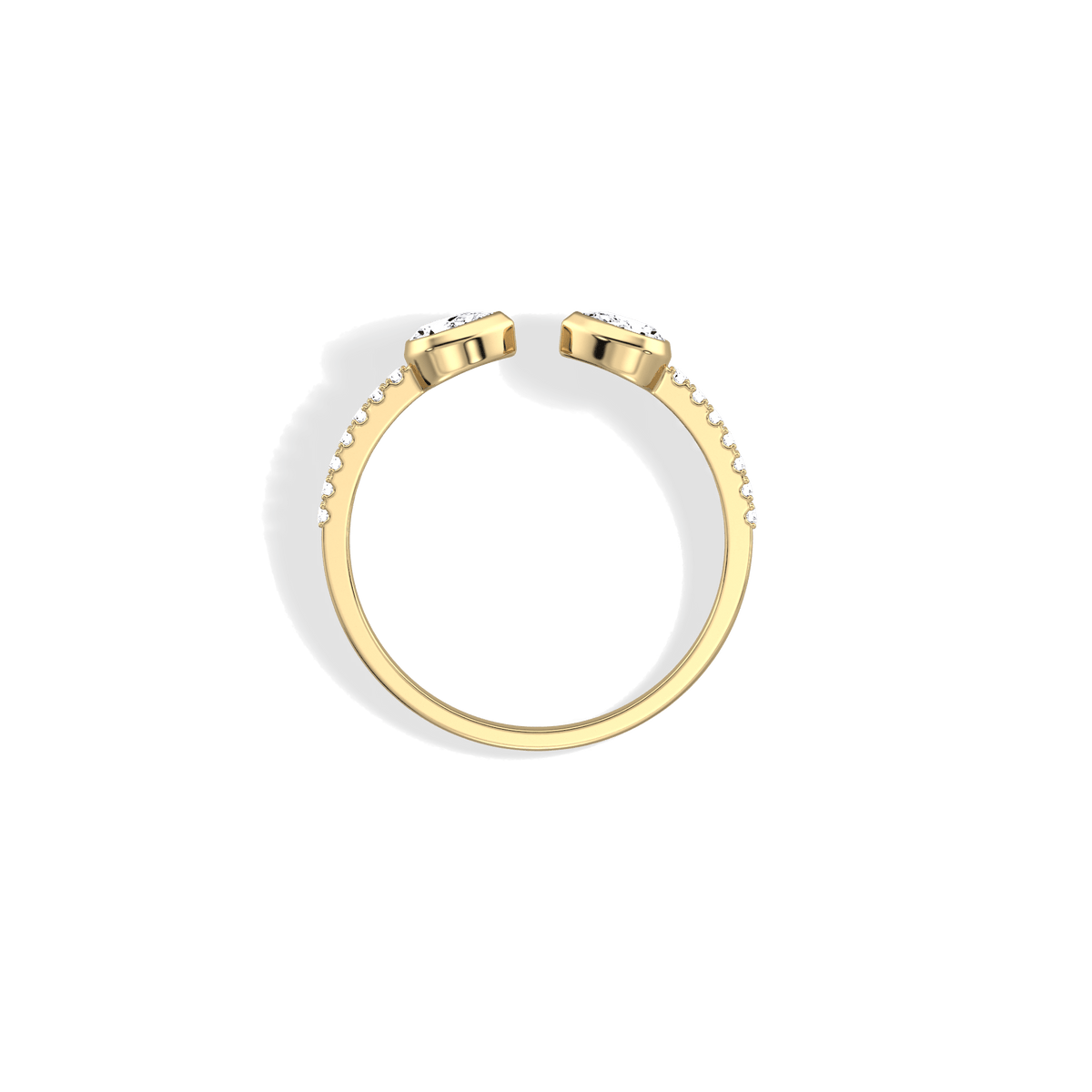 0.29CTW Lab Diamond Open Wedding Ring - 