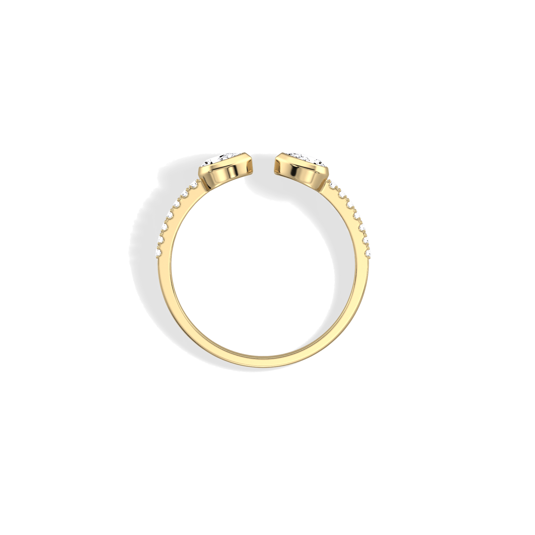 0.29CTW Lab Diamond Open Wedding Ring - 