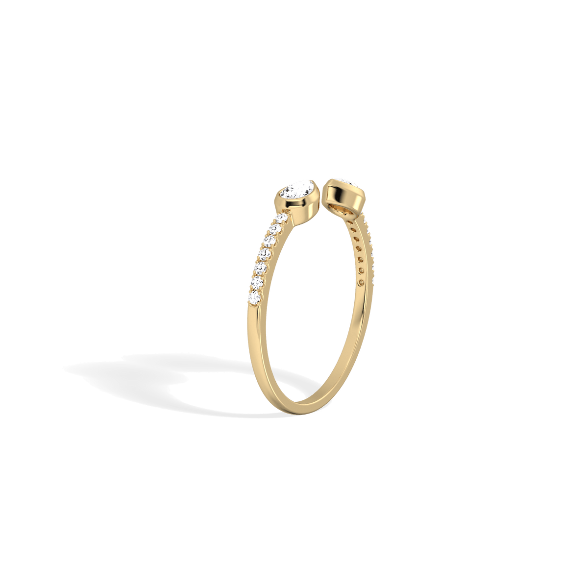 0.29CTW Lab Diamond Open Wedding Ring - 