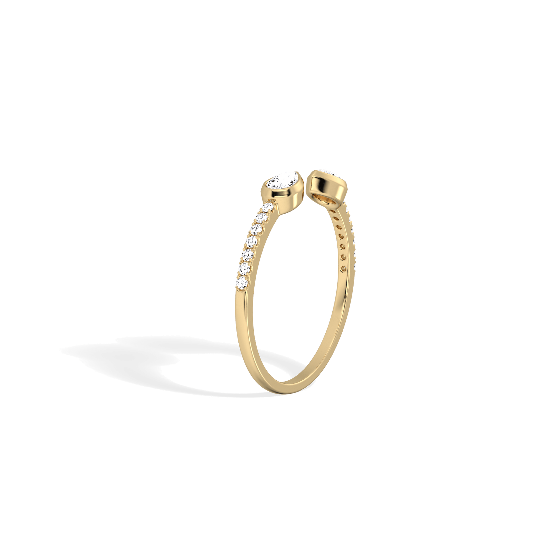 0.29CTW Lab Diamond Open Wedding Ring - 