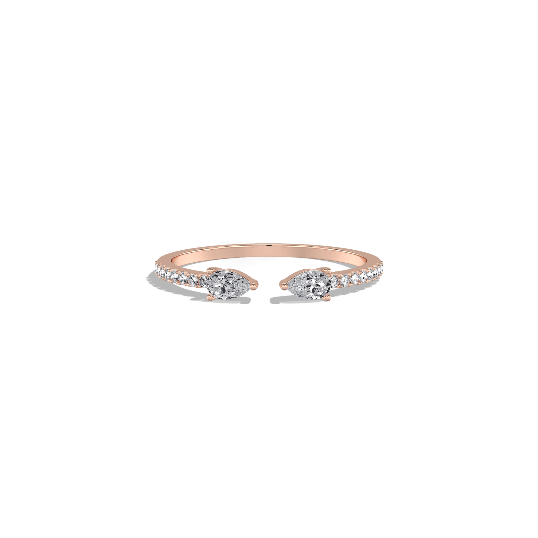 0.31CTW Lab Diamond Open Wedding Ring - 