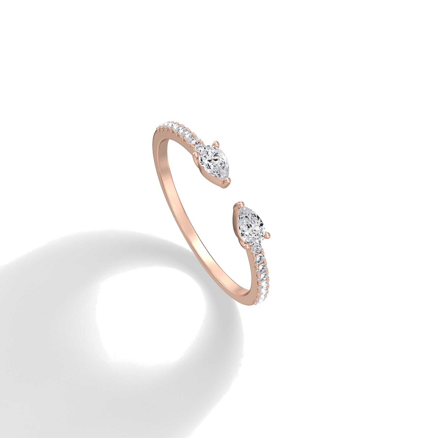 0.31CTW Lab Diamond Open Wedding Ring - 