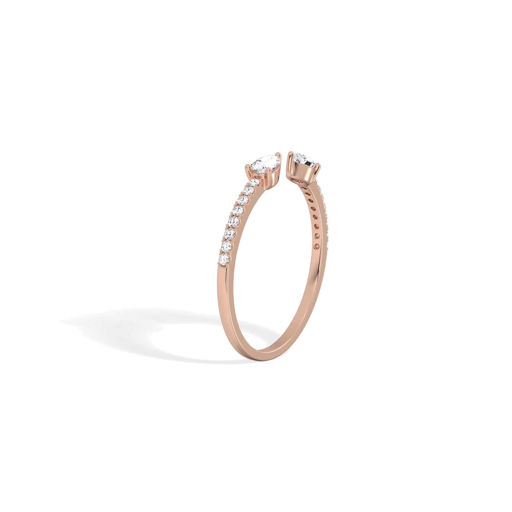 0.31CTW Lab Diamond Open Wedding Ring - 