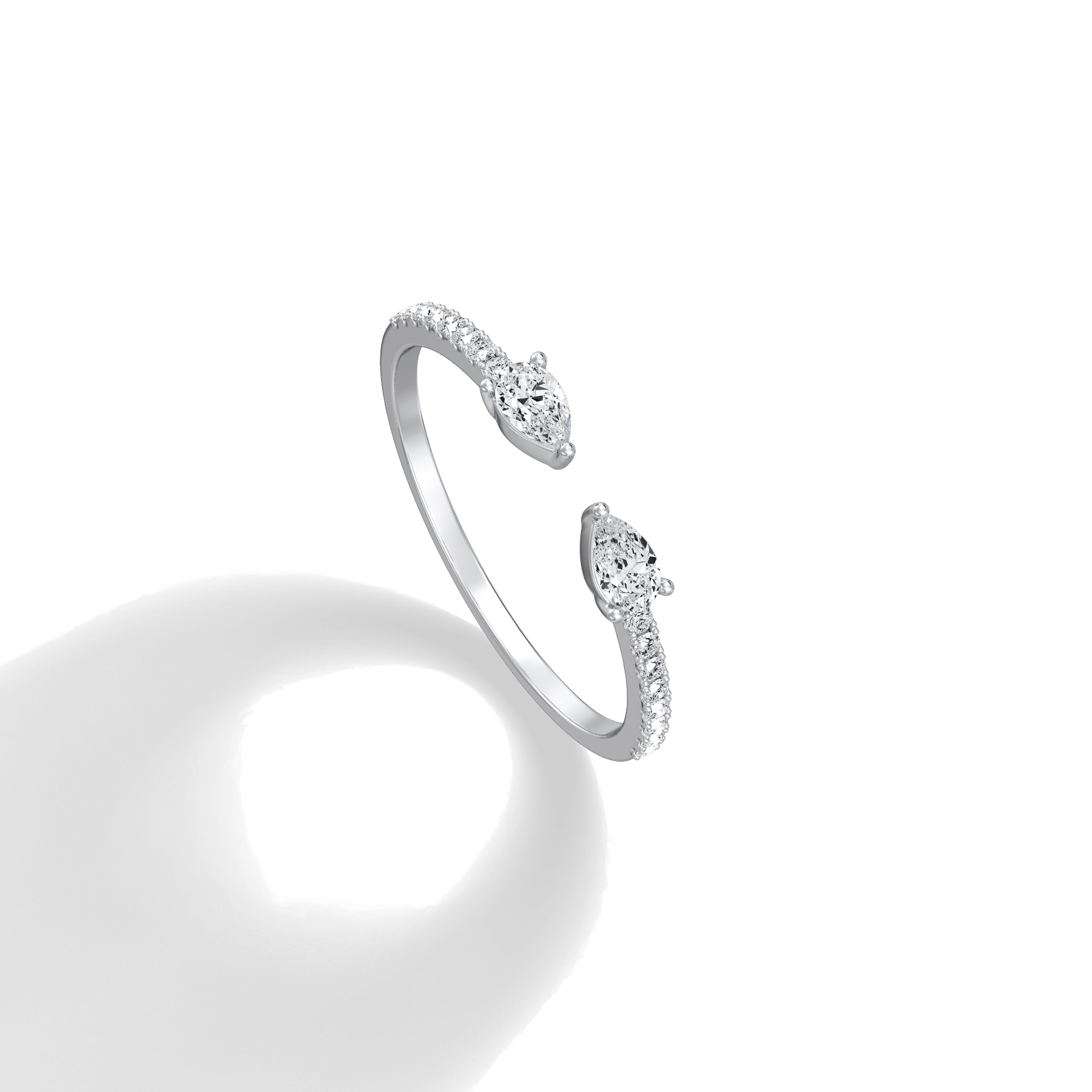 0.31CTW Lab Diamond Open Wedding Ring - 