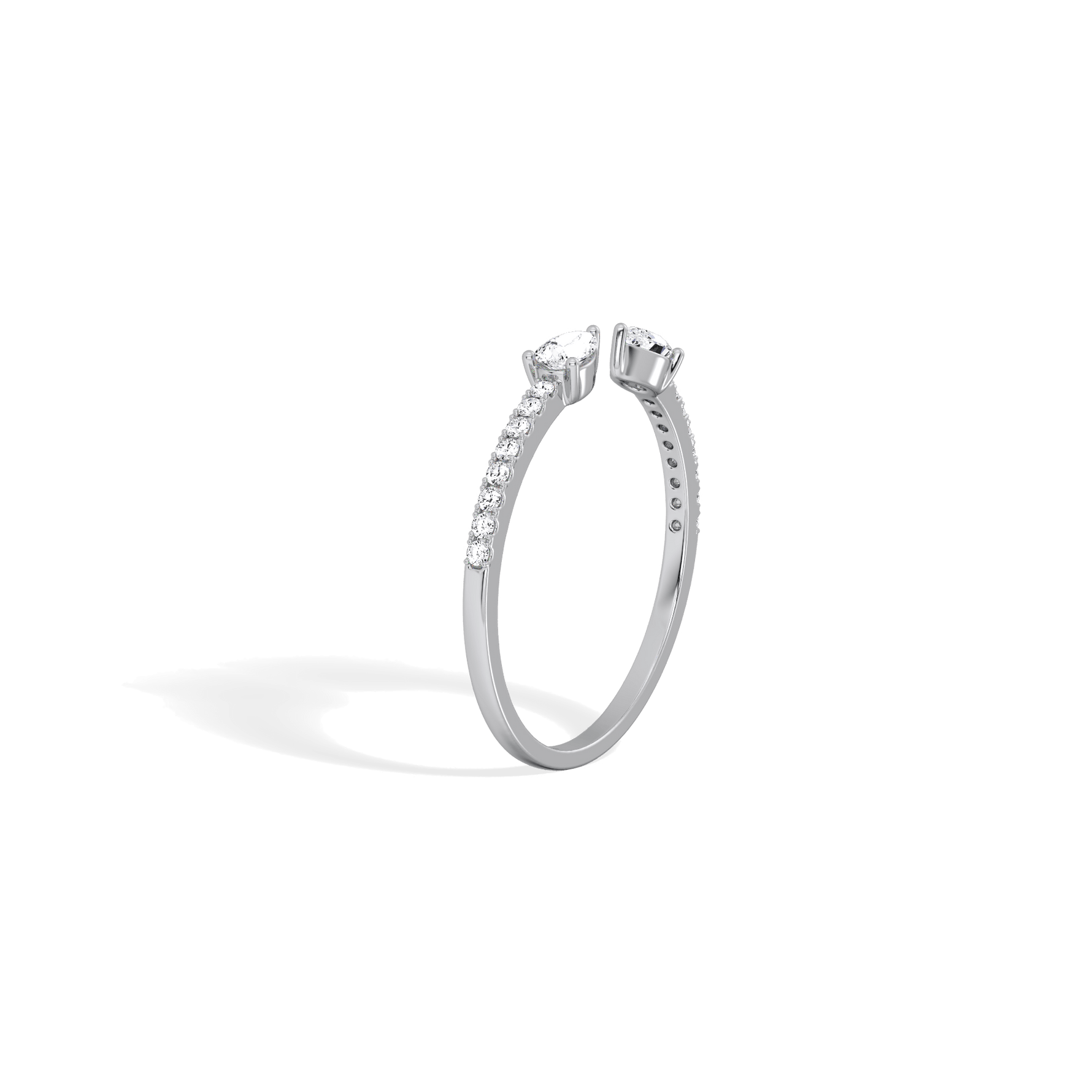 0.31CTW Lab Diamond Open Wedding Ring - 