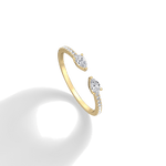 0.31CTW Lab Diamond Open Wedding Ring - 