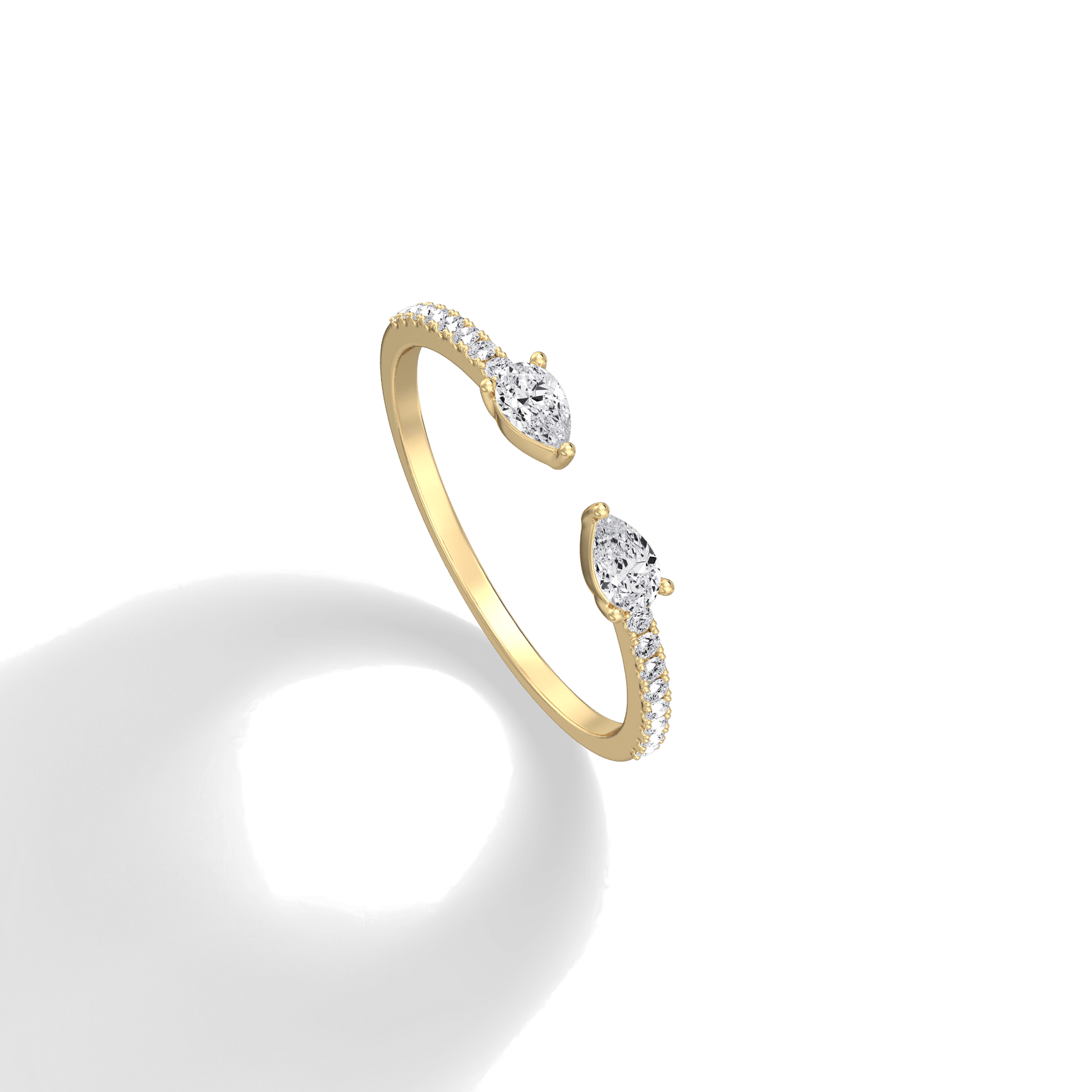 0.31CTW Lab Diamond Open Wedding Ring - 