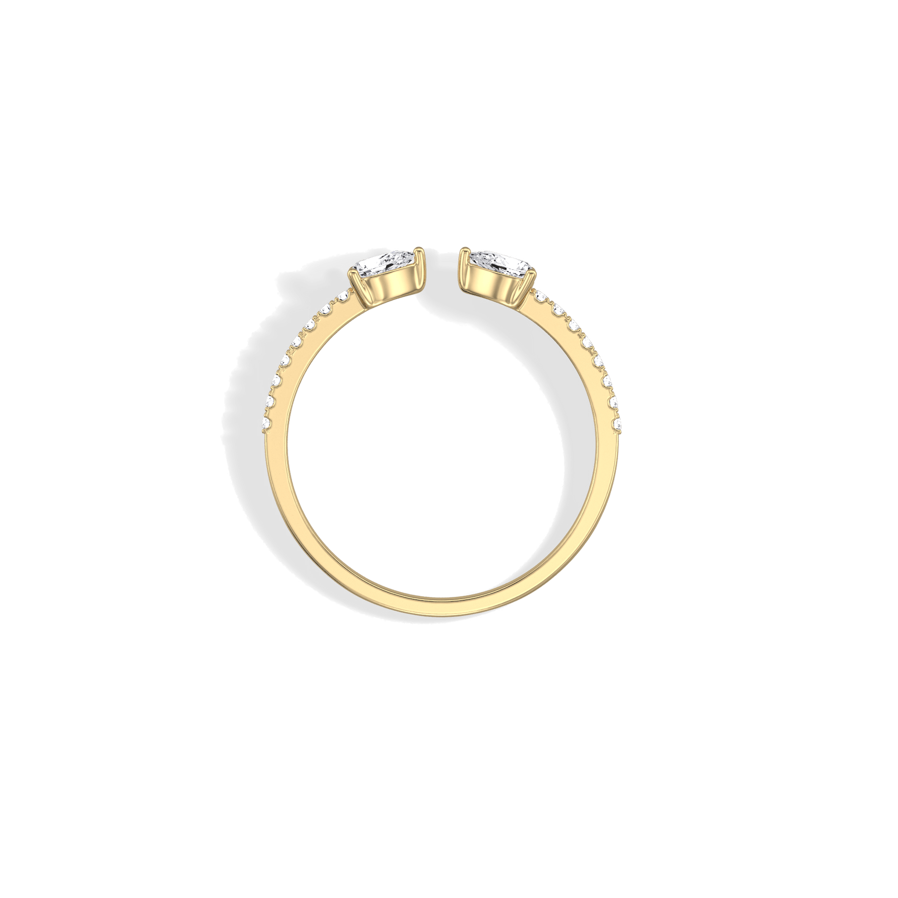 0.31CTW Lab Diamond Open Wedding Ring - 