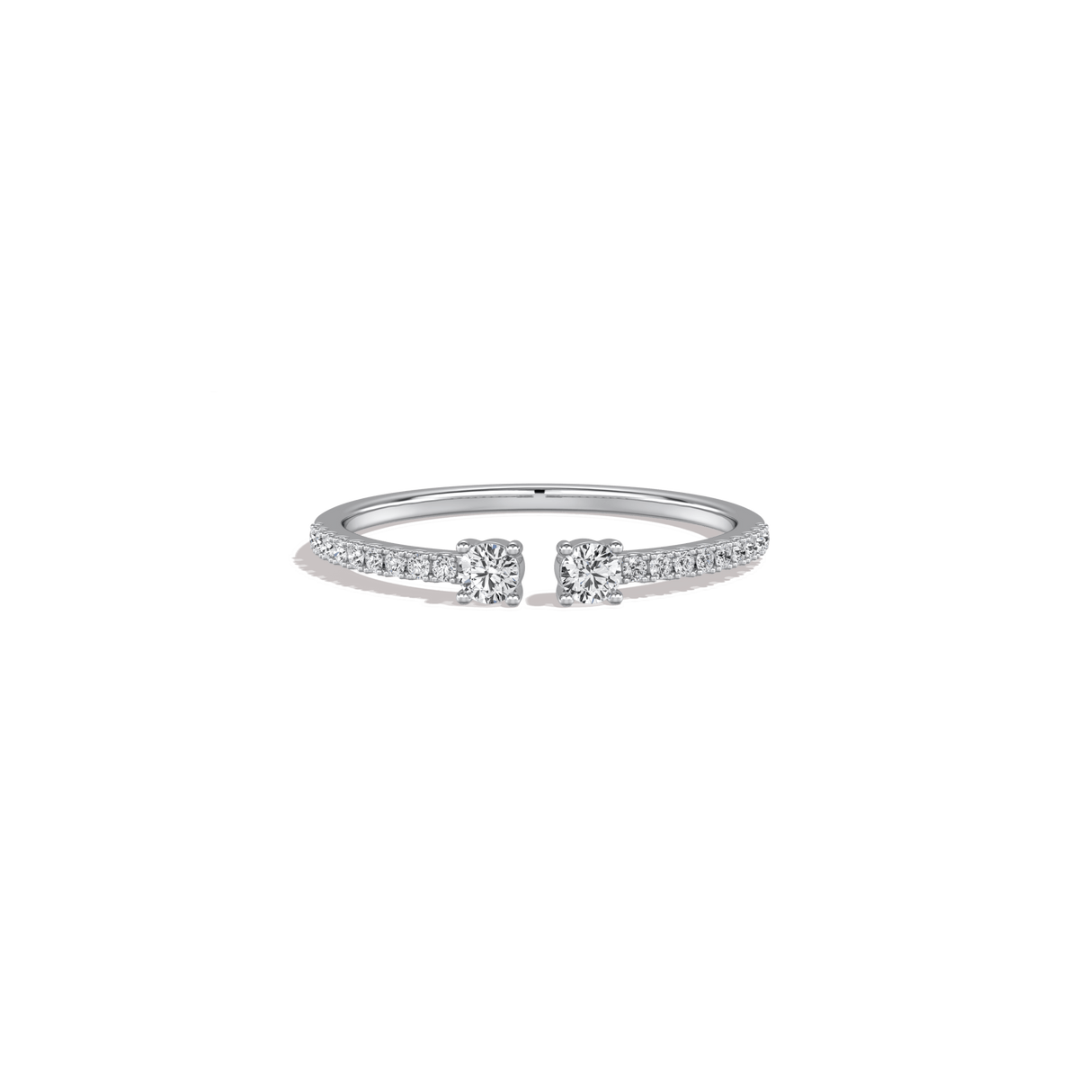 0.27CTW Lab Diamond Open Wedding Band - 