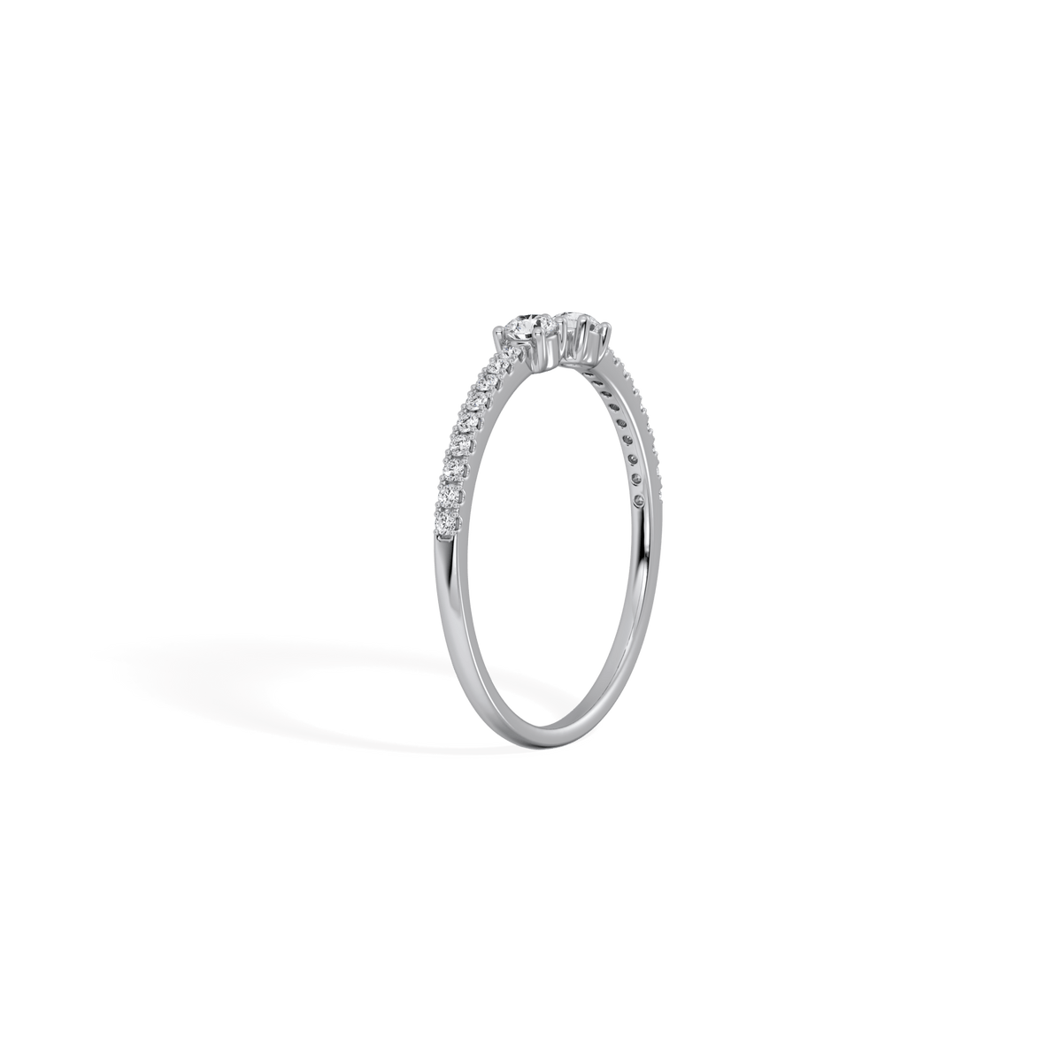 0.27CTW Lab Diamond Open Wedding Band - 