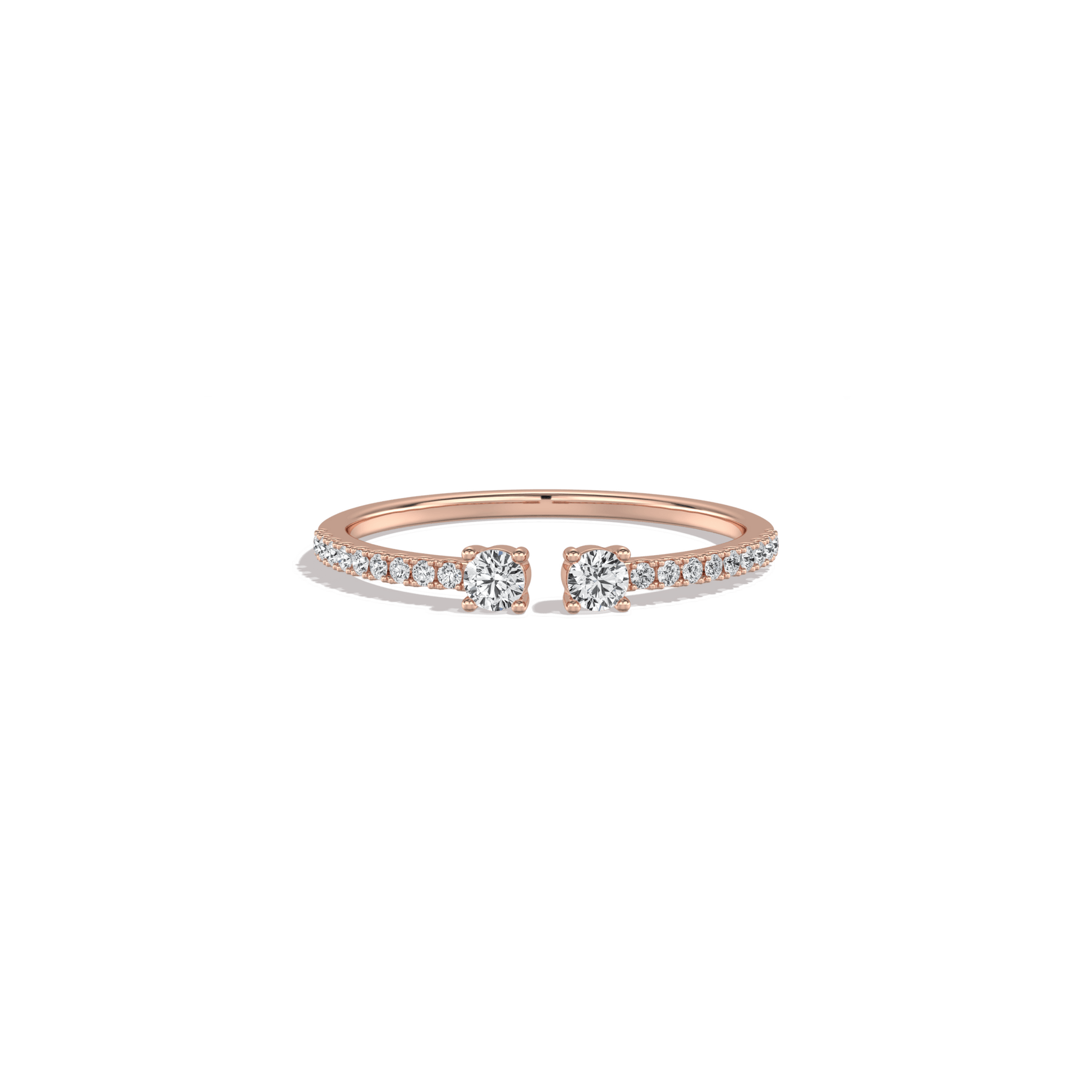 0.27CTW Lab Diamond Open Wedding Band - 