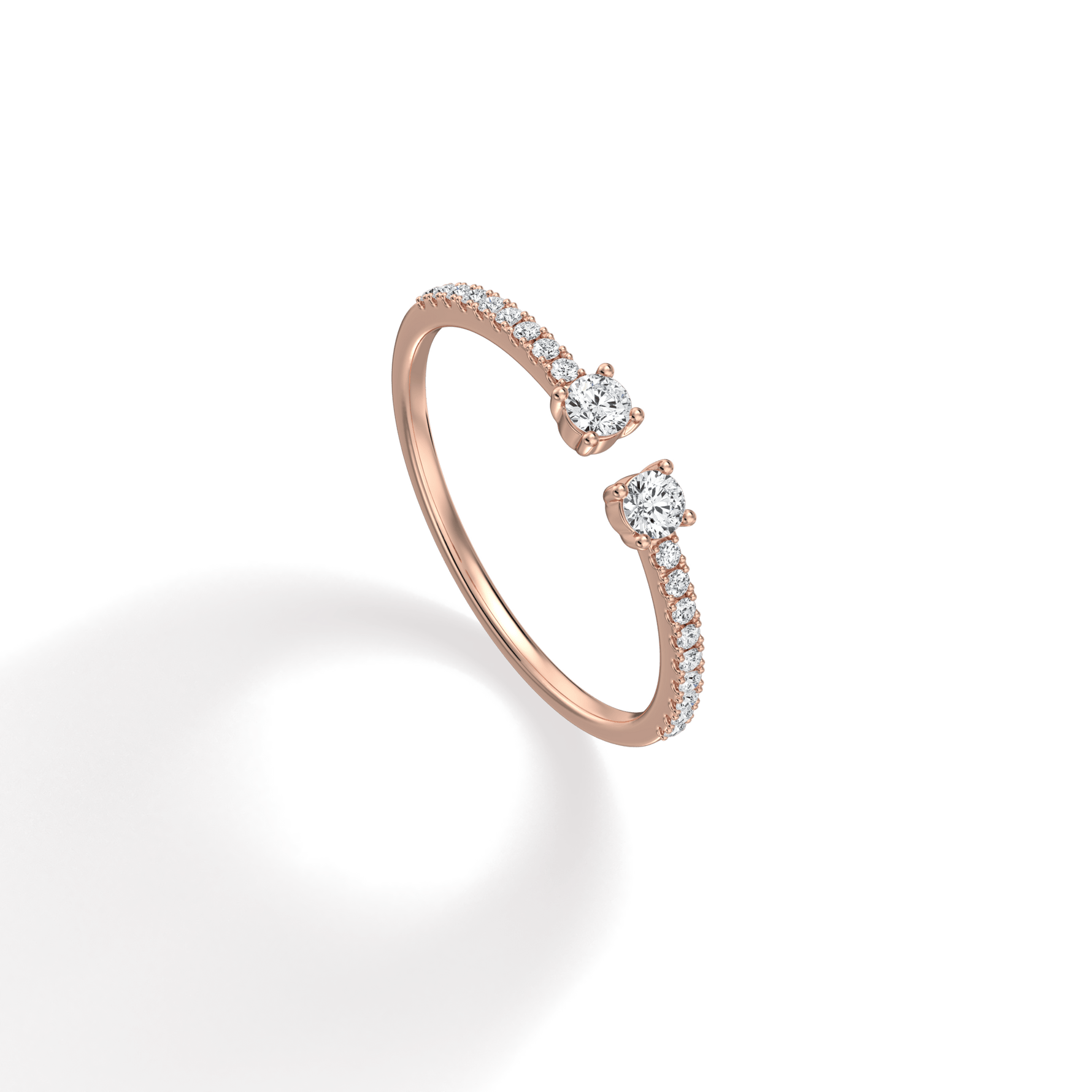 0.27CTW Lab Diamond Open Wedding Band - 