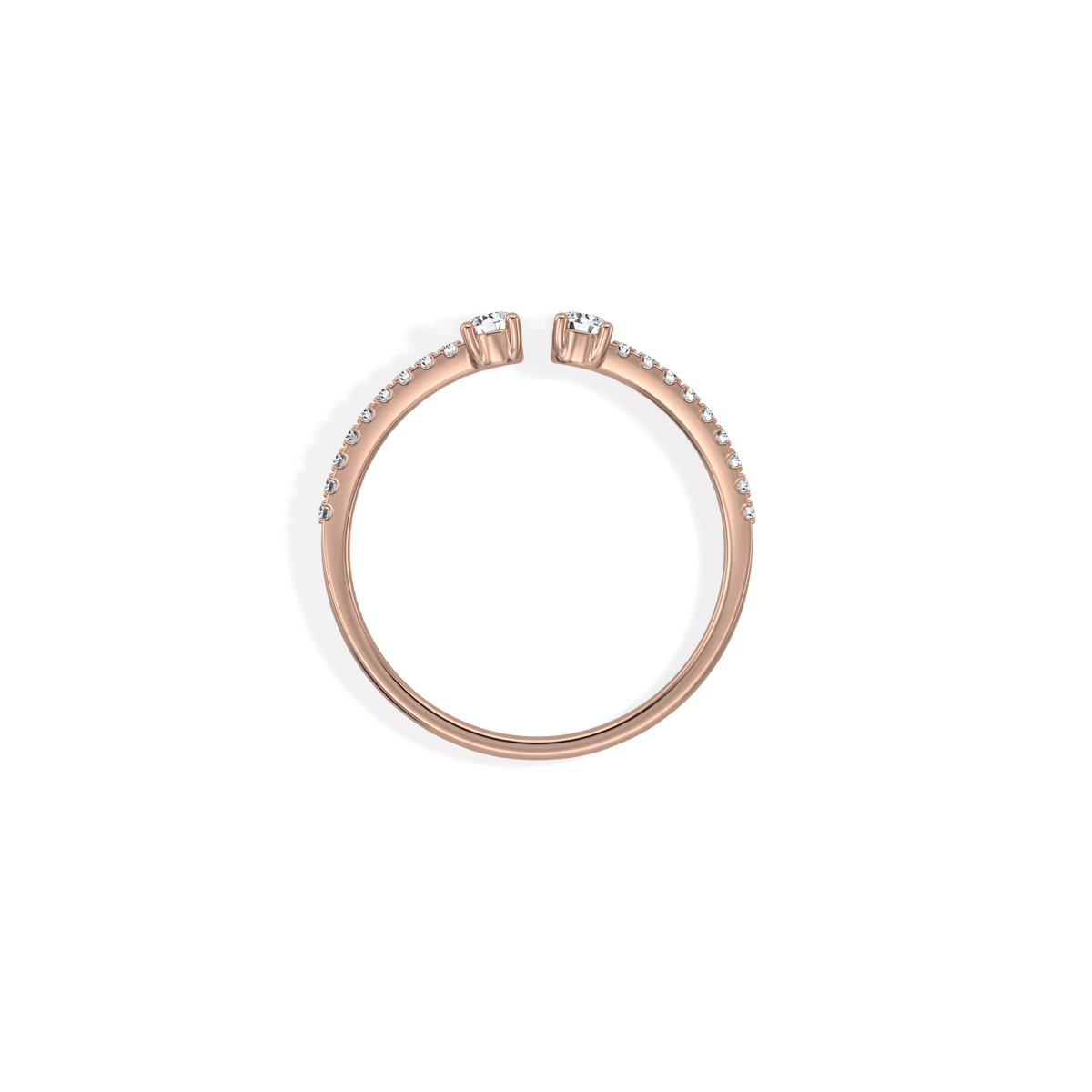 0.27CTW Lab Diamond Open Wedding Band - 