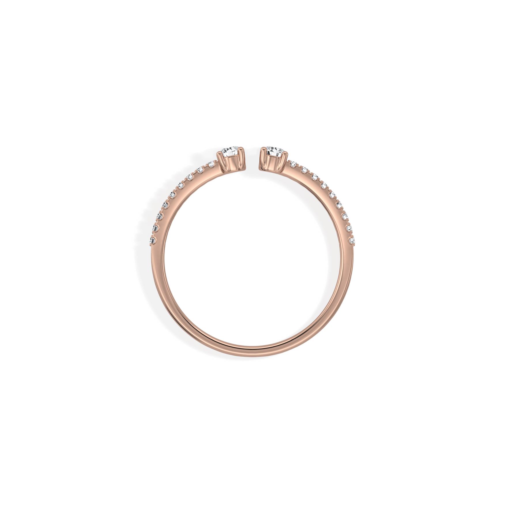 0.27CTW Lab Diamond Open Wedding Band - 
