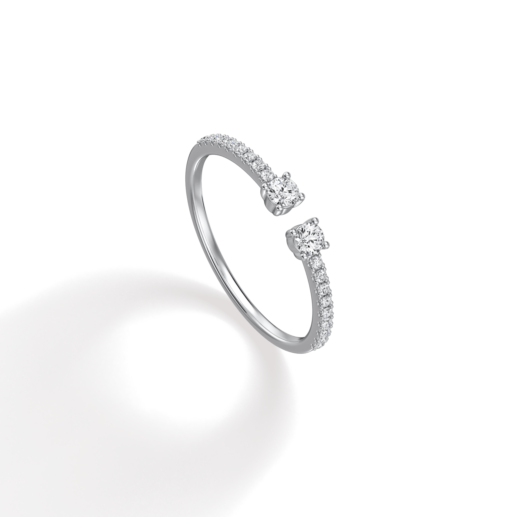 0.27CTW Lab Diamond Open Wedding Band - 