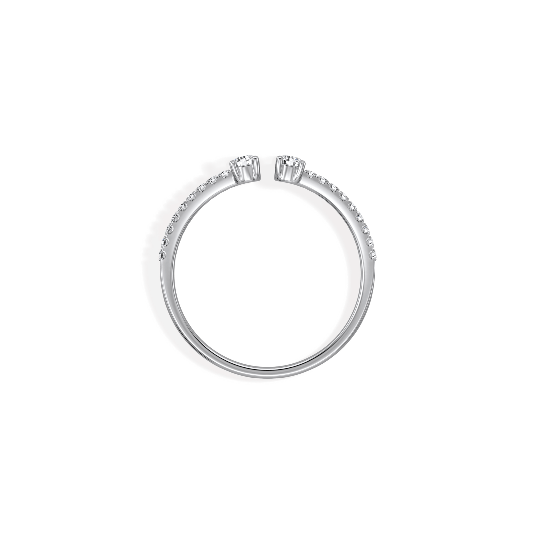0.27CTW Lab Diamond Open Wedding Band - 