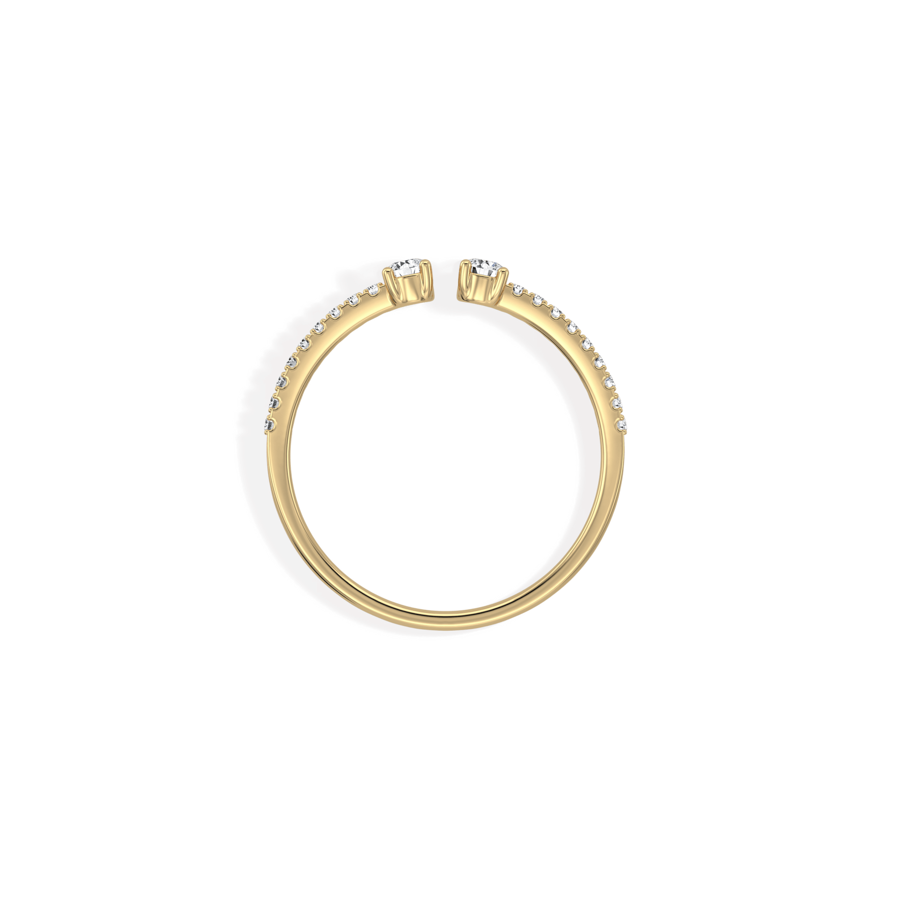 0.27CTW Lab Diamond Open Wedding Band - 