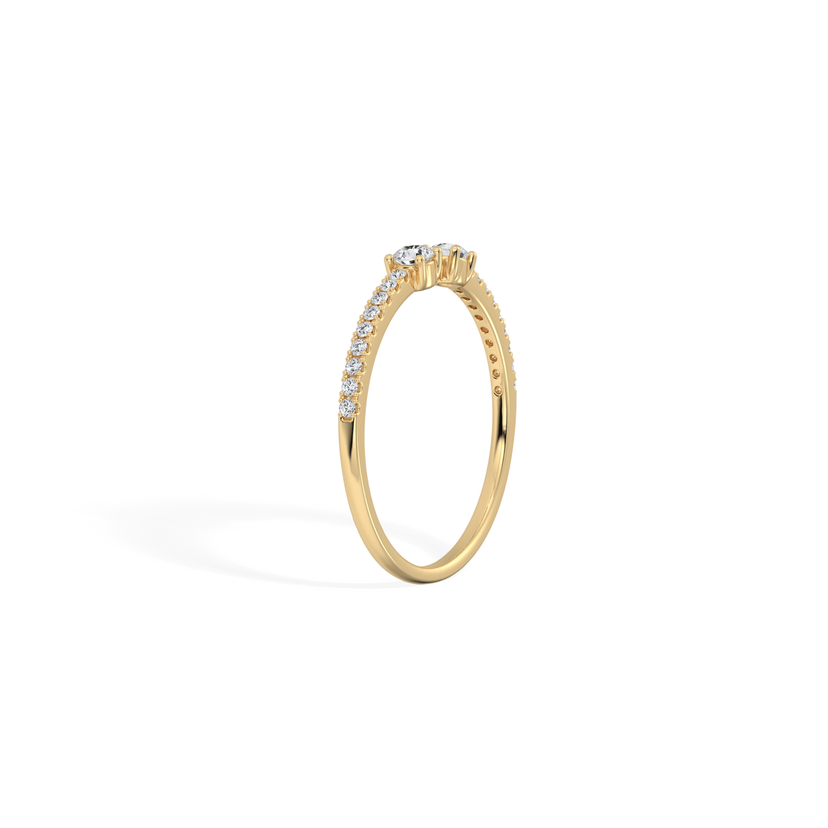 0.27CTW Lab Diamond Open Wedding Band - 
