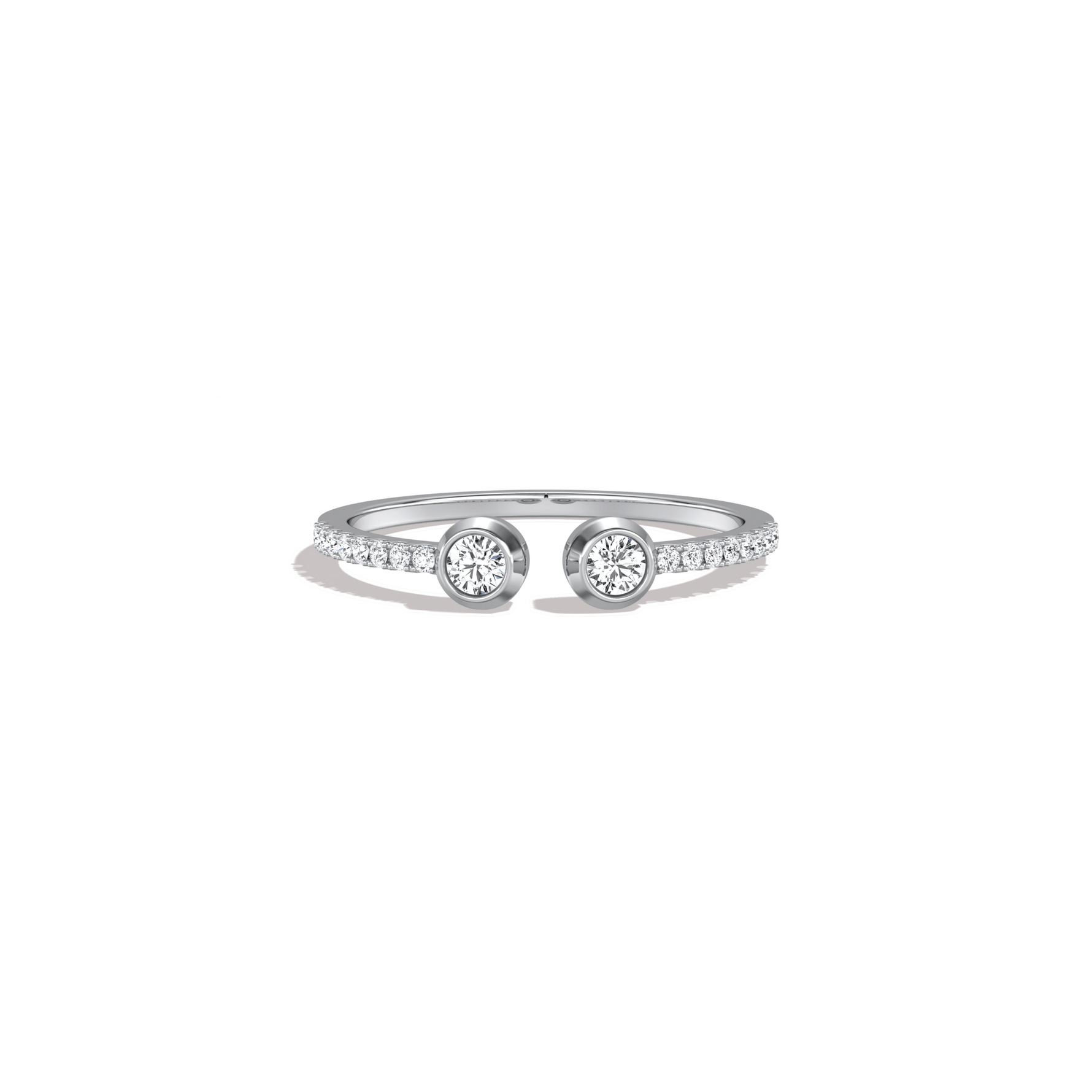 0.25CTW Lab Diamond Open Wedding Band - 