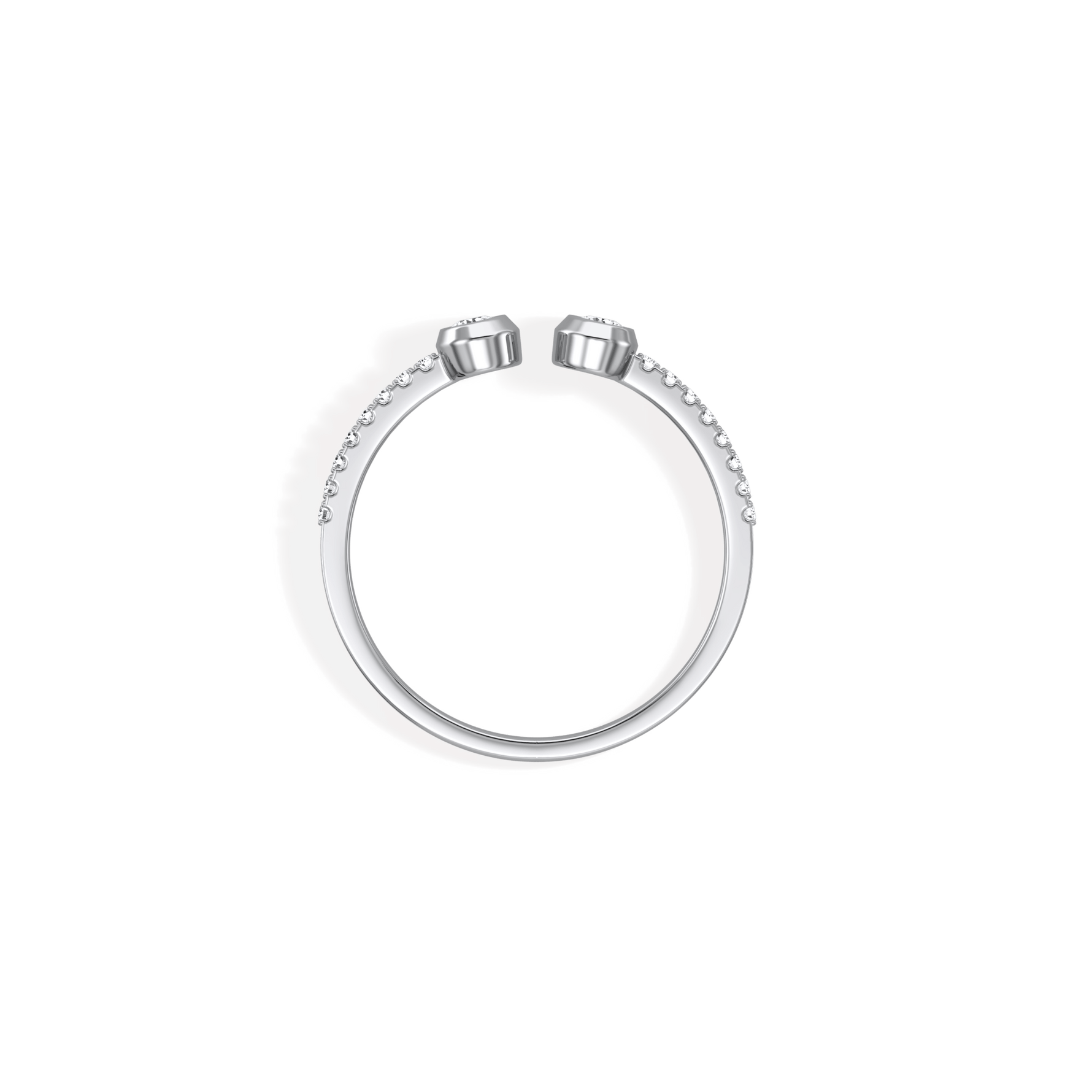 0.25CTW Lab Diamond Open Wedding Band - 