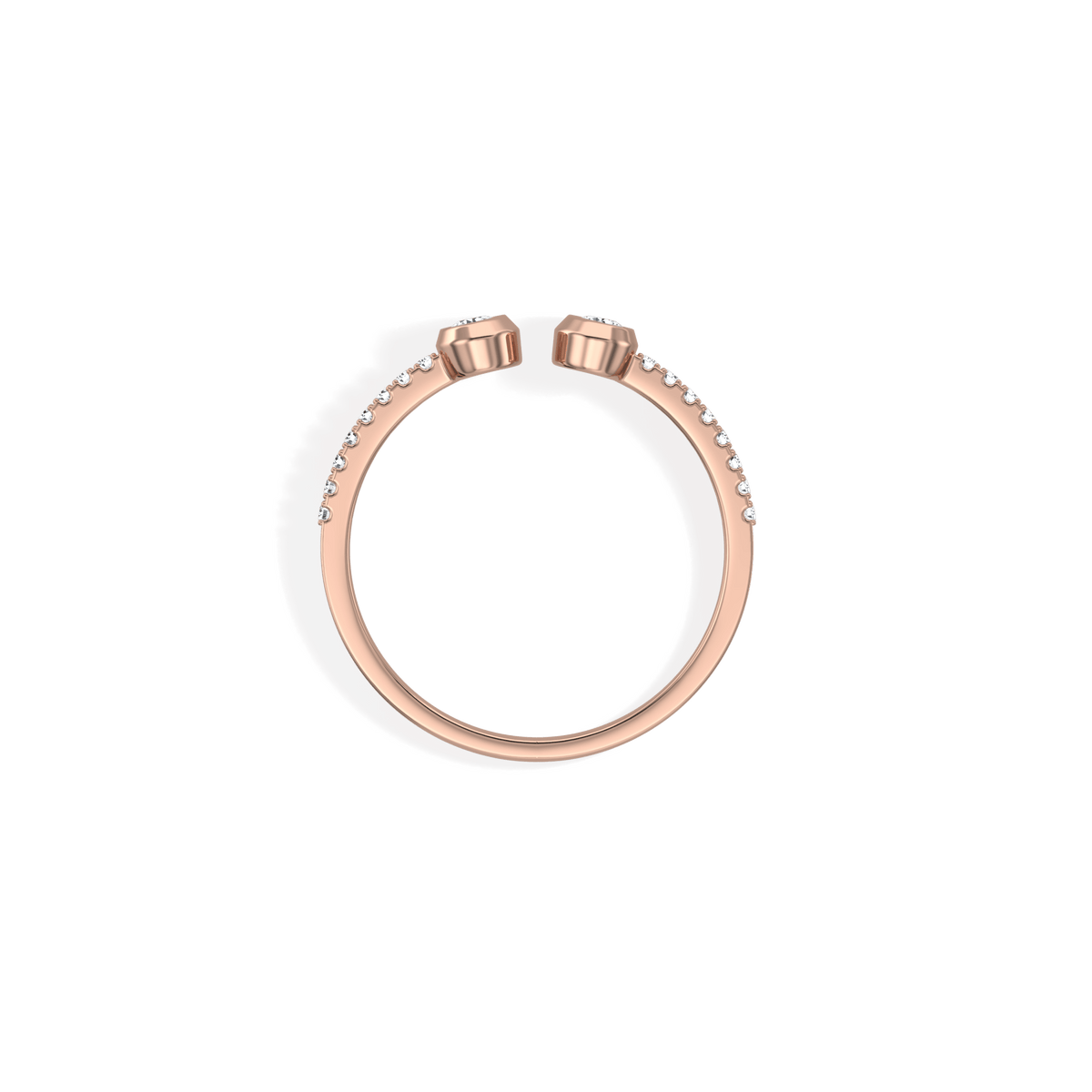 0.25CTW Lab Diamond Open Wedding Band - 