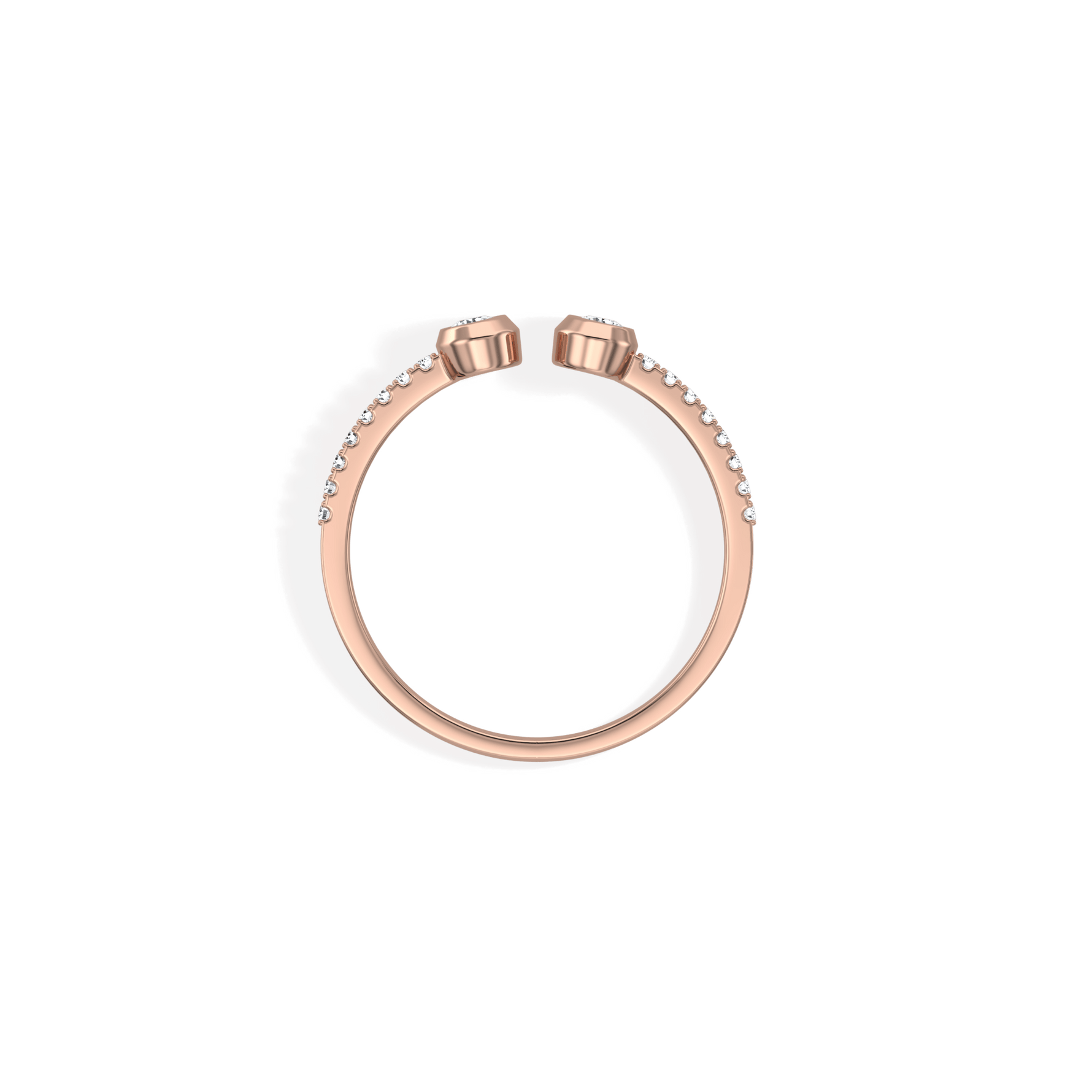 0.25CTW Lab Diamond Open Wedding Band - 
