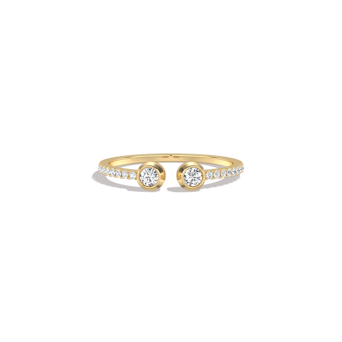 0.25CTW Lab Diamond Open Wedding Band - 