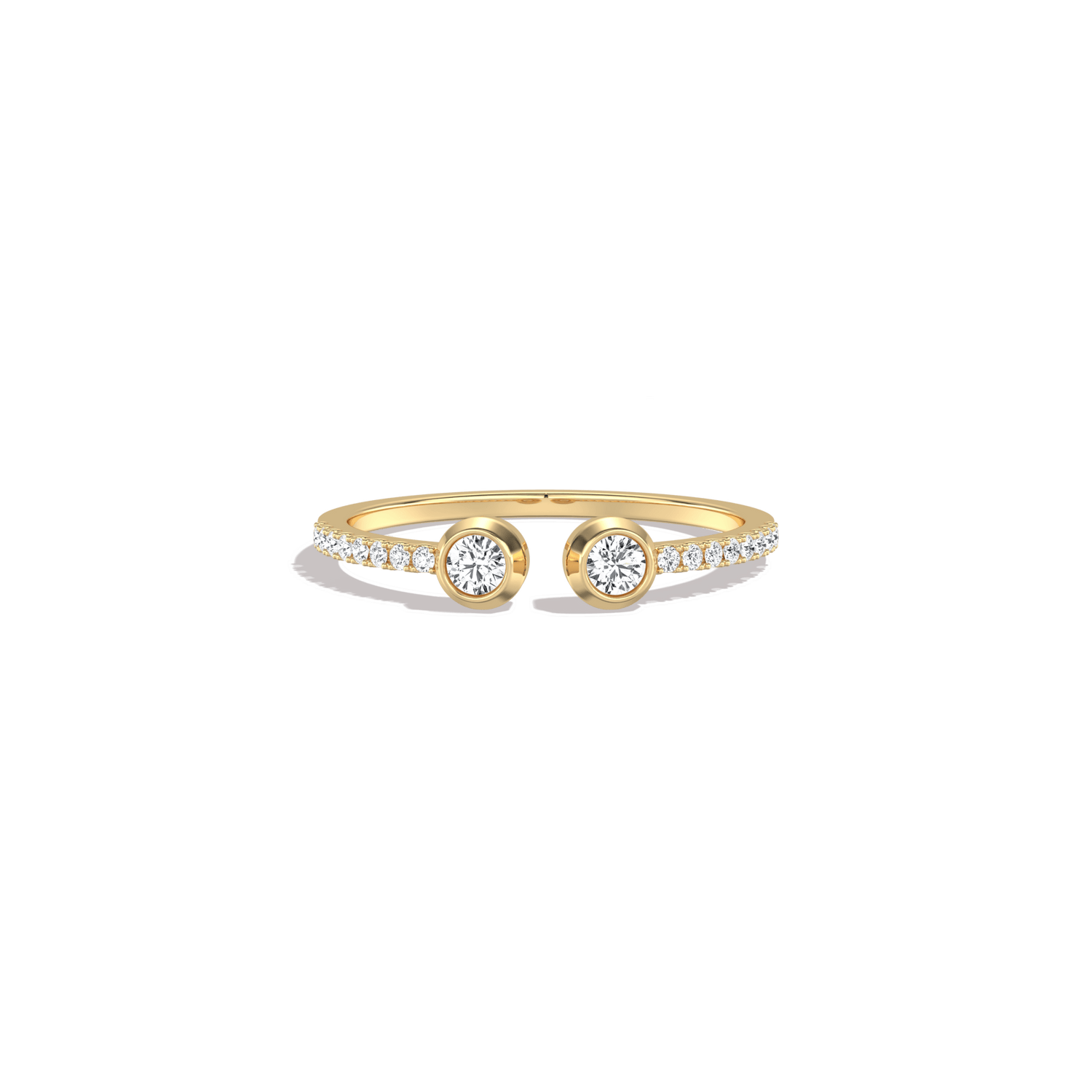 0.25CTW Lab Diamond Open Wedding Band - 