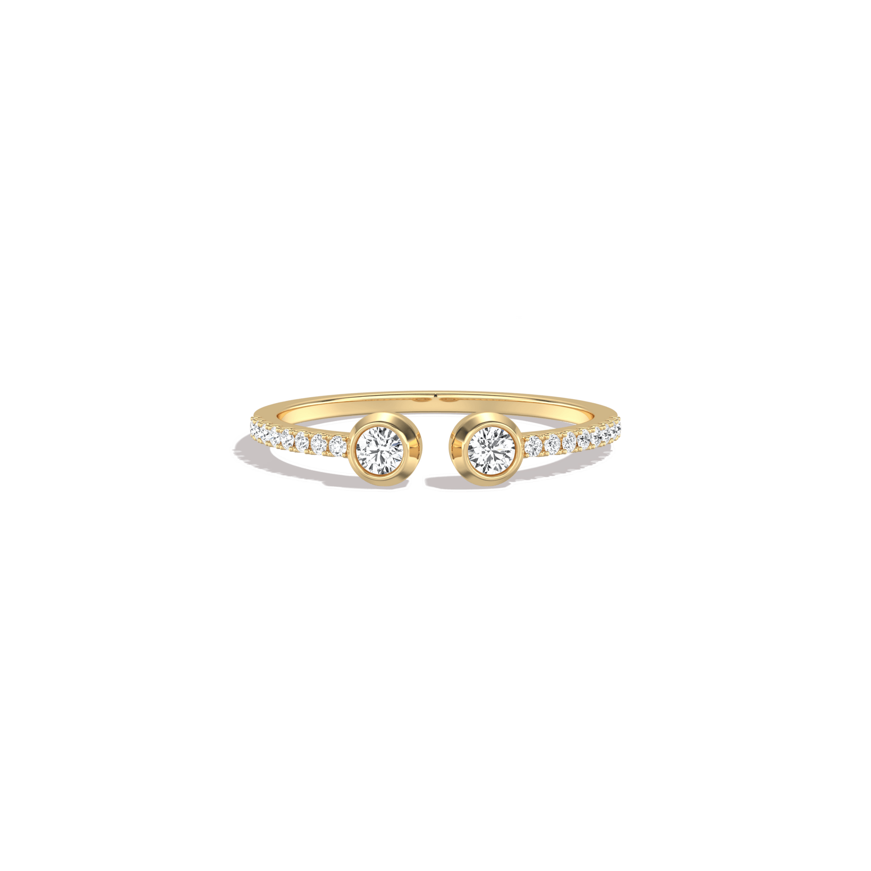 0.25CTW Lab Diamond Open Wedding Band - 