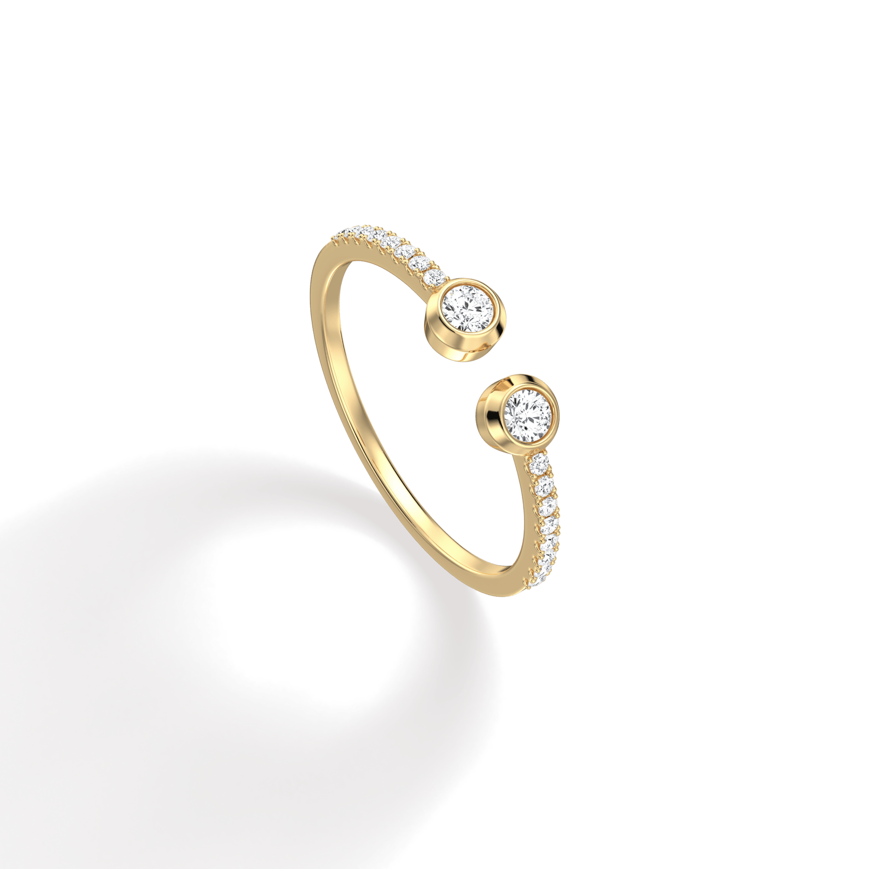 0.25CTW Lab Diamond Open Wedding Band - 